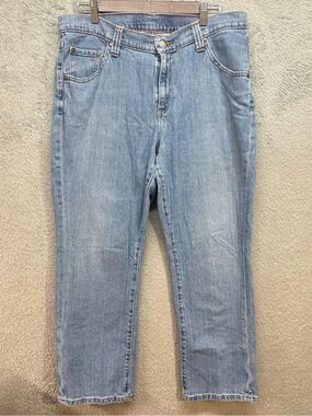 Levi's 505 Straight Leg Light Wash Denim Jeans Red Tab